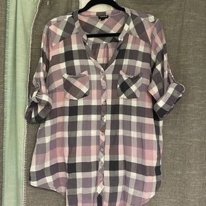 Purple toned flannel shirt